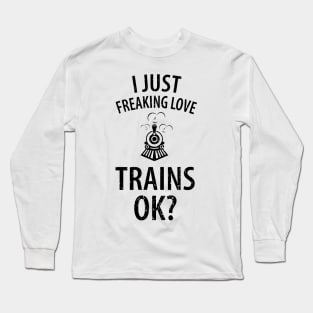 train railwayman trains driver Long Sleeve T-Shirt